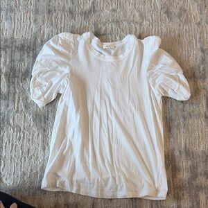 A.L.C. Kids White Puff Sleeve Tee